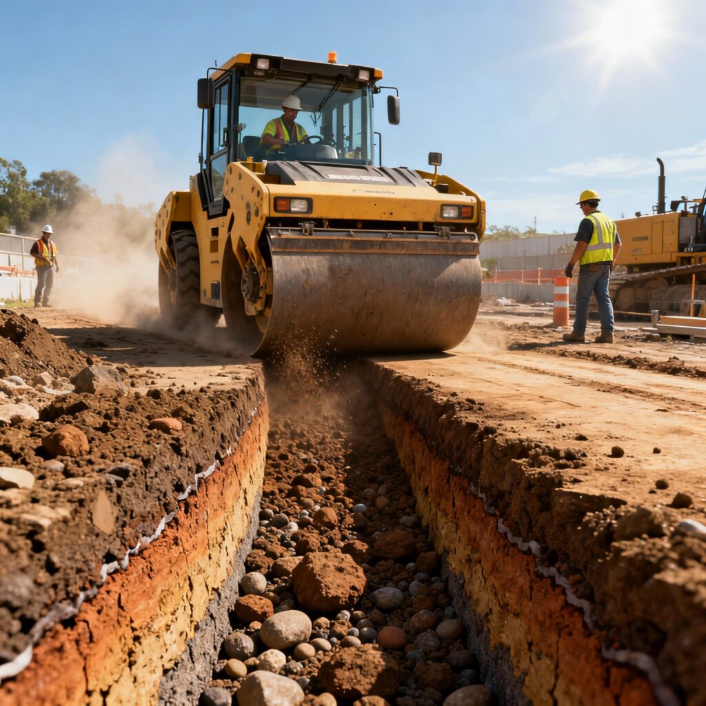 Compactação do solo: por que ela é essencial para a segurança das obras