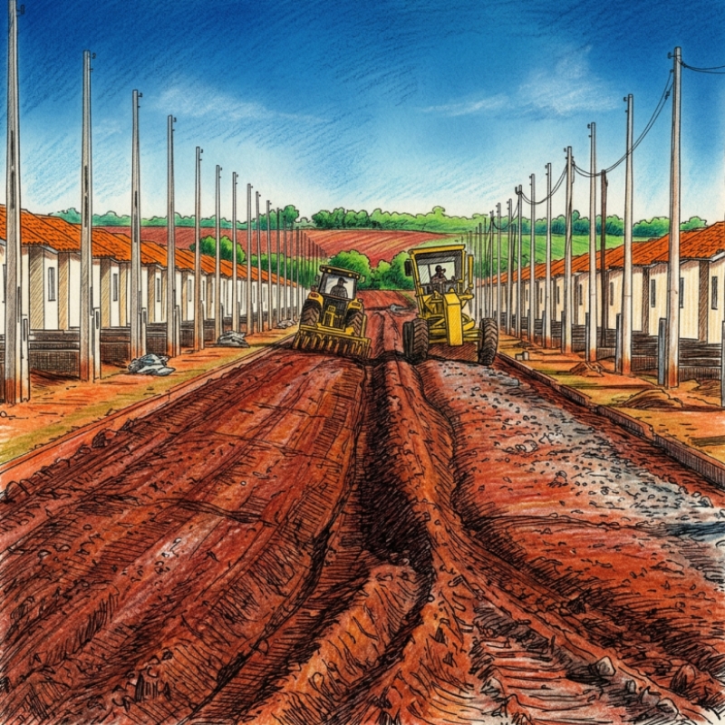 O artigo explora como a qualidade da infraestrutura — drenagem, pavimentação e terraplenagem — define o potencial de valorização e a liquidez de um loteamento. Ele demonstra que investir em execução técnica de alto padrão não é um custo, mas a estratégia principal para atrair compradores e garantir o sucesso do empreendimento imobiliário.